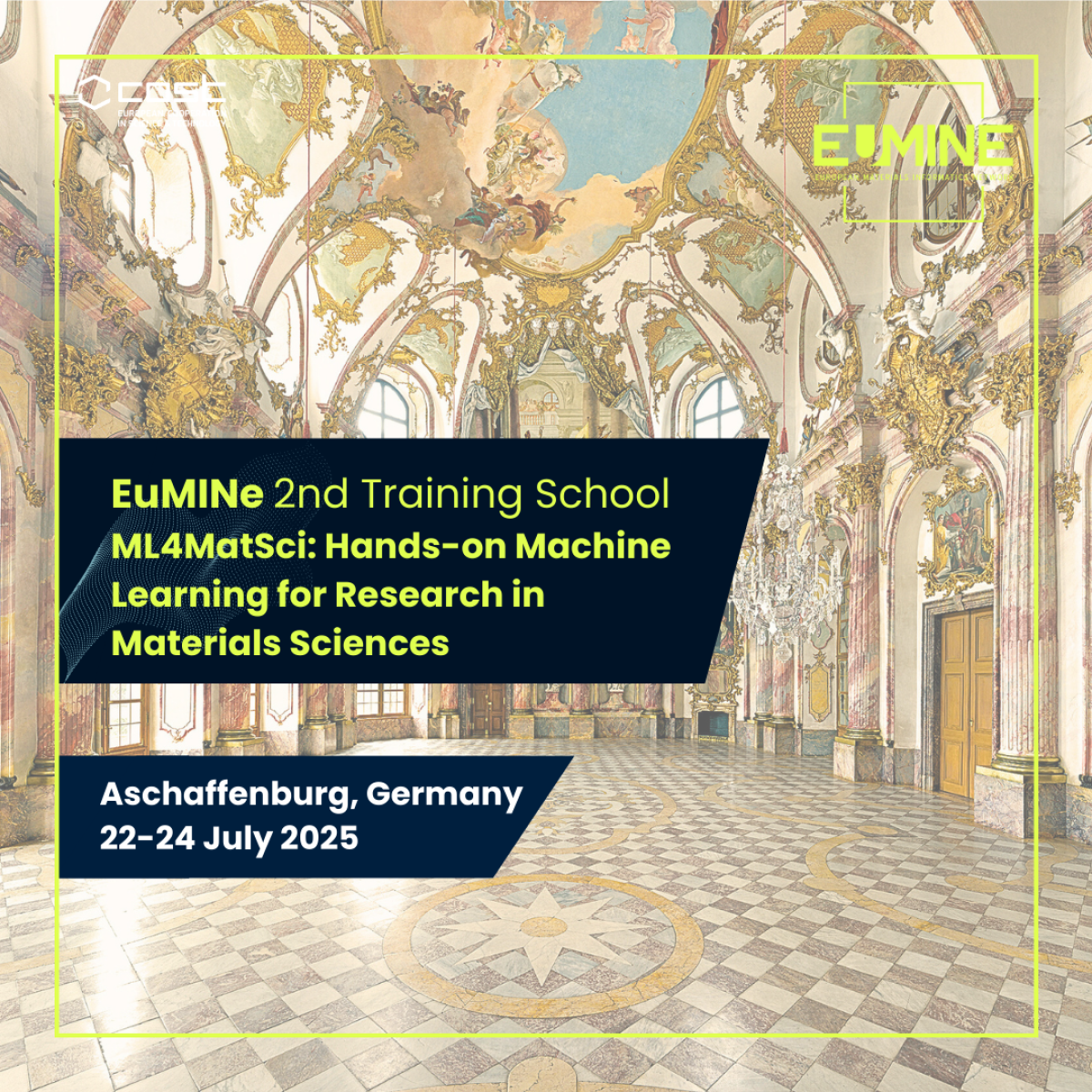 ML4MatSci: Hands-on Machine Learning for Research in Materials Sciences – 22-24 July 2025 (Aschaffenburg, Germany)