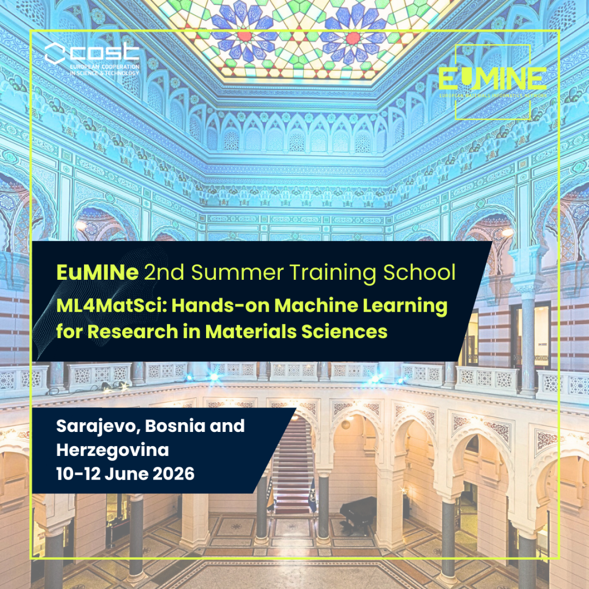 ML4MatSci: Hands-on Machine Learning for Research in Materials Sciences – 2nd PhD Summer School