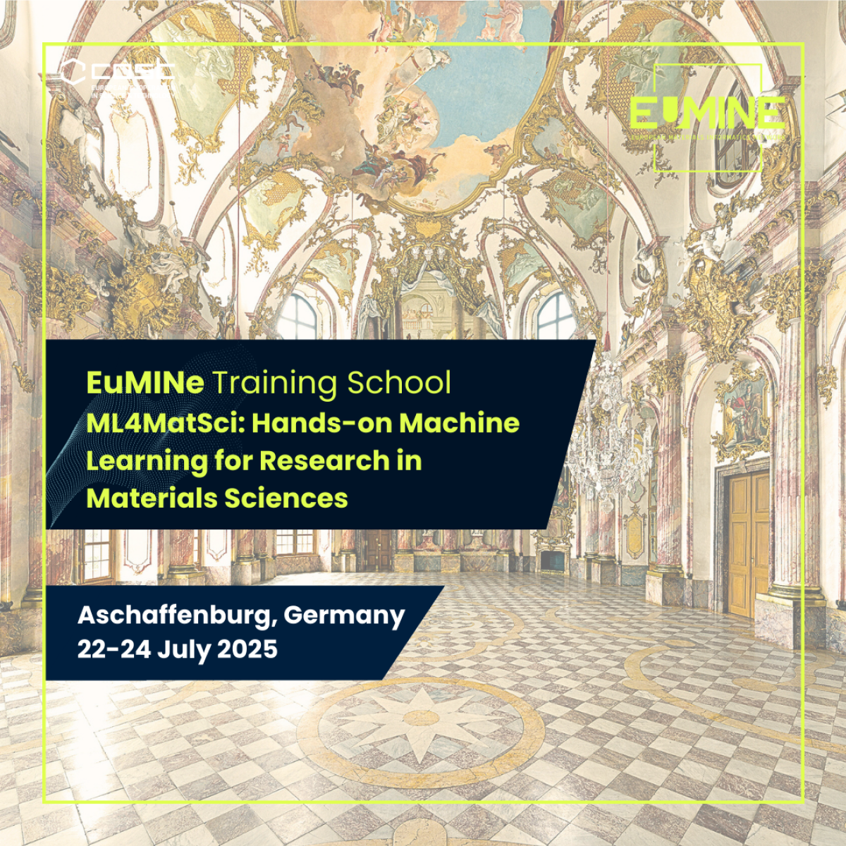 ML4MatSci: Hands-on Machine Learning for Research in Materials Sciences – 22-24 July 2025 (Aschaffenburg, Germany)